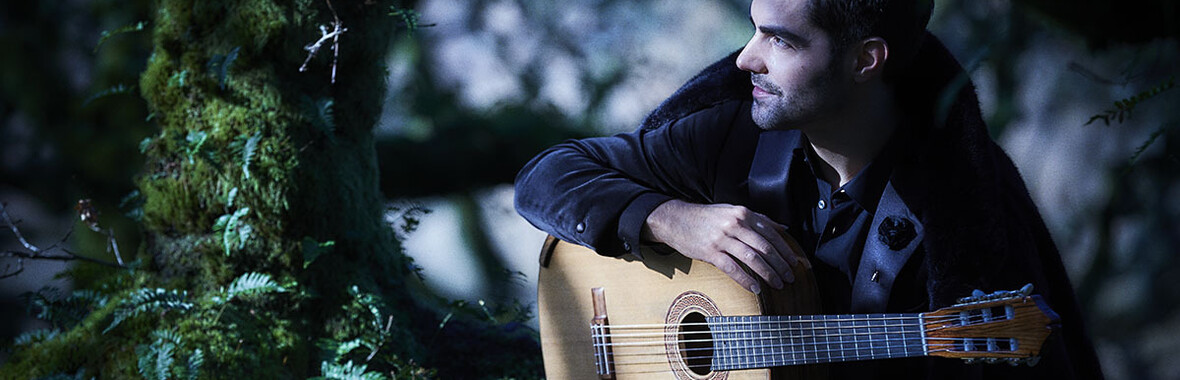 A person playing a guitar